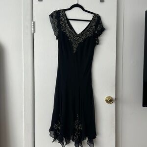 Jkara black beaded dress